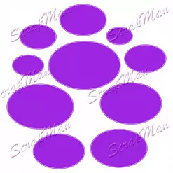 Набор ножей для вырубки "Овалы с точками" (Scrapman) Набор ножей для вырубки "Овалы с точками" (Scrapman)