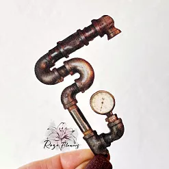 Набор высечек из ткани "Медные трубы", 28 шт (RozeFlowers)
