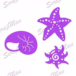 Набор ножей для вырубки "Морской 5" (Scrapman) Набор ножей для вырубки "Морской 5" (Scrapman)