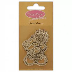 Штамп "Мишка с ромашкой" (Fizzy Moon)
