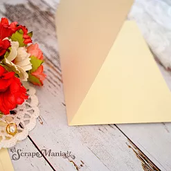 Заготовка для открытки 10х15 см из дизайнерской бумаги Sirio Pearl Merida Cream