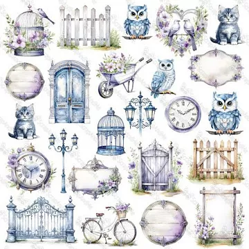 Бумага 30х30 см "Sunday Morning. Elements 11" (ScrapAndMe)