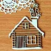 Украшение из чипборда "Домик" (Матрешка) Украшение из чипборда "Домик" (Матрешка)