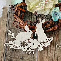 Чипборд "Зайчики на полянке" (LeoMammy)