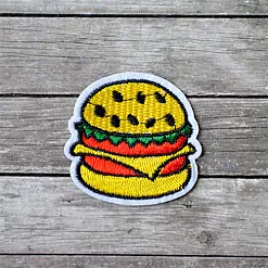 Термонаклейка с вышивкой "Гамбургер"