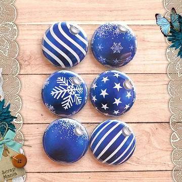 Набор фишек "Шарики синие" (Scrapmania)