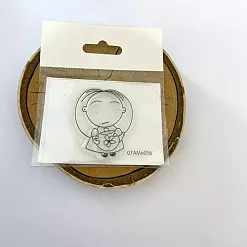 Штамп "Катюша с чайничком" (Скрапклуб)