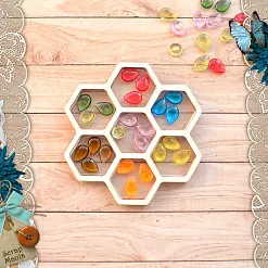 Шейкер "Пчелки. Соты маленькие", с раздельными ячейками (ScrapMania)