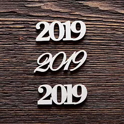 Набор украшений из чипборда "2019" (ArtLines)