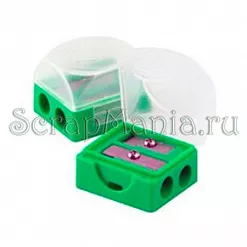 Точилка с двумя отверстиями отверстиями с контейнером (Attache)