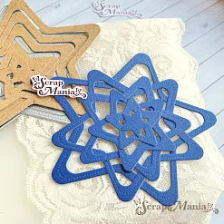 Нож "Звезды со строчкой. Слитная форма", 12х12 см (ScrapMania) Нож "Звезды со строчкой. Слитная форма", 12х12 см (ScrapMania)