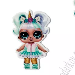 Акриловое украшение "Куколка 4", 2,2х3,6 см