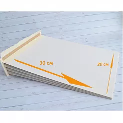 Переплет на 5 разворотов, с листами 20х30, цвет крафт, шаг 1 см