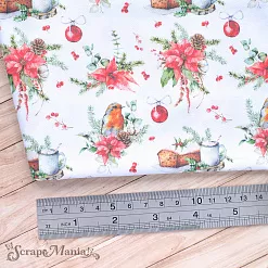 Отрез ткани 75х50 см "Новогодние традиции. Кекс" (ScrapMania)