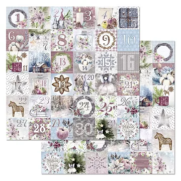 Бумага "Новогодние гномы. Адвент-календарь" (ScrapMania)