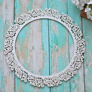 Украшение из чипборда "Рамка круглая" (ScrapКрым)