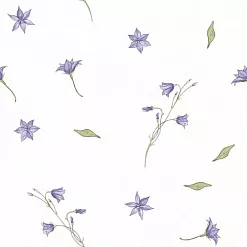 Отрез ткани 50х50 см "Полевые цветы. Колокольчики на белом 2" (PEPPY)