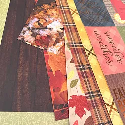 Набор бумаги 30х30 см с фольгированием "Cider Woods 1/2", 18 листов (DCWV)