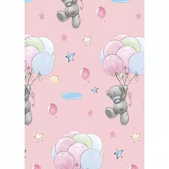 Отрез ткани 50х55 см "Me to you. Мишки на шариках. Розовый" (Peppy) Отрез ткани 50х55 см "Me to you. Мишки на шариках. Розовый" (Peppy)