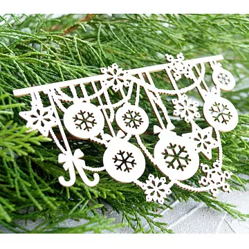 Чипборд "Новогодняя подвеска", 9,9х6,8 см (LeoMammy)