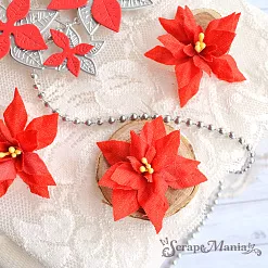 Нож "Пуансеттия с прожилками", 5х5,2 см (ScrapMania)