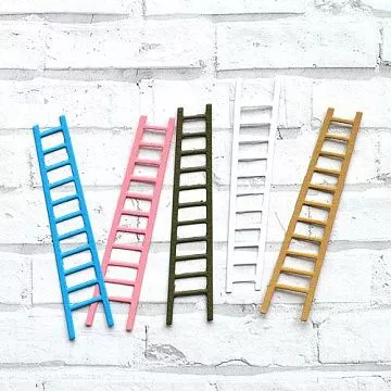 Набор вырубок "Лесенки", цвет белый, розовый, крафт, голубой Набор вырубок "Лесенки", цвет белый, розовый, крафт, голубой