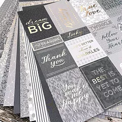 Набор бумаги с фольгированием 30х30 см "Silver leaf 1/2", 18 листов (DCWV) Набор бумаги с фольгированием 30х30 см "Silver leaf 1/2", 18 листов (DCWV)