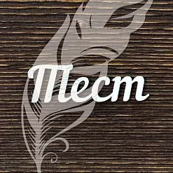Украшение из чипборда "Тест" (AL)