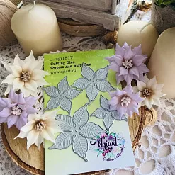 Нож "Бархатная пуансеттия", 6,5х6 см (AgiArt)