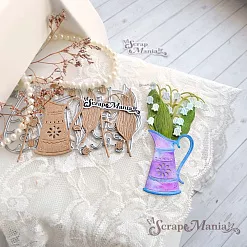 Нож "Цветочный комплимент. Кувшин и ландыши", 4х5,2 см (ScrapMania)