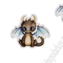 Акриловое украшение "Дракончик коричневый", 3,1х3,5 см Акриловое украшение "Дракончик коричневый", 3,1х3,5 см