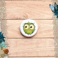 Фишка "Совушки. Зеленая" (ScrapMania) Фишка "Совушки. Зеленая" (ScrapMania)