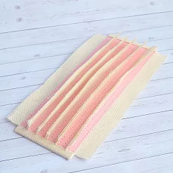 Переплет на 6 разворотов, цвет розовый, длина 20 см, шаг 1 см