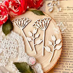 Чипборд "Медуница", 3х6,3 см (WoodHome) Чипборд "Медуница", 3х6,3 см (WoodHome)