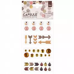 Набор украшений на клеевой основе "Geometric Mocha" (DoCrafts)
