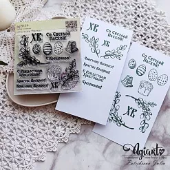 Штамп "Светлая Пасха", 5,7х5,5 см (AgiArt)