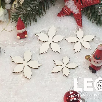 Чипборд "Пуансеттия простая", 4 см (LeoMammy) Чипборд "Пуансеттия простая", 4 см (LeoMammy)