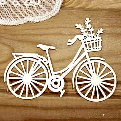 Украшение из чипборда "Велосипед с лавандой 2" (Просто небо)