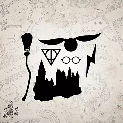 Штамп "Гарри Поттер 06. Набор с замком", 5х4 см (Креатив)