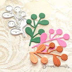 Нож "Уральская природа. Веточка с брусникой", 3,2х5,3 см (ScrapMania)