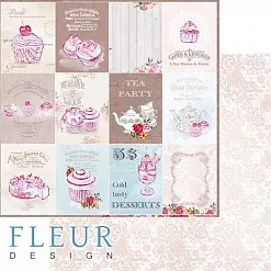 Набор бумаги 15х15 см "Зефир", 24 листа (Fleur-design)