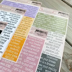 Набор наклеек "Colorful days. Надписи", 5 листов (DreamLight Studio)