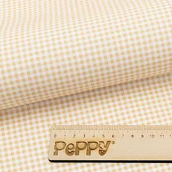 Отрез ткани 50х55 см "Бабушкин сундучок. Клетка", бежевый (Peppy)