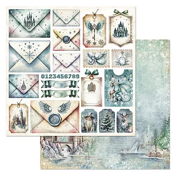 Бумага "Рождество у волшебников. Ярлыки и конверты" (ScrapMania)