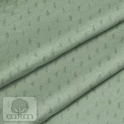 Отрез ткани 79х50 см "Травинки на зеленом" (Cotton)