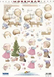 Аппликация бумажная вырубная "Колыбель, елка" (Reddy)