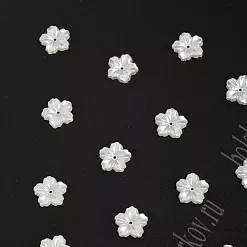 Набор акриловых украшений "Цветочек жемчужный. Белый", 1,3 см, 50 шт