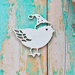 Украшение из чипборда "Птичка новогодняя" (ScrapКрым) Украшение из чипборда "Птичка новогодняя" (ScrapКрым)