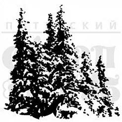 Штамп "Ели в снегу" (Скрапклуб)