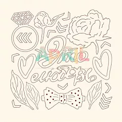 Набор украшений из чипборда "Пиономания" (April Paper)